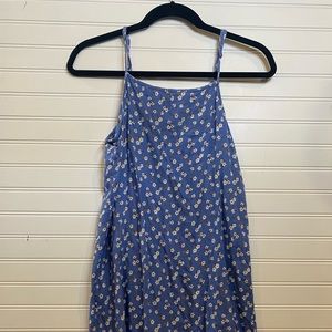 Blue floral mini dress
